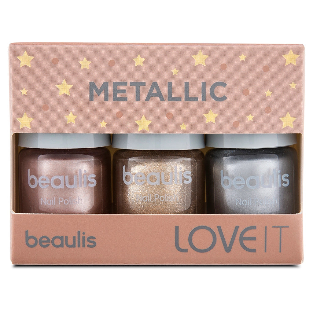 Beaulis 3-pack Nail Polish Metallic Series