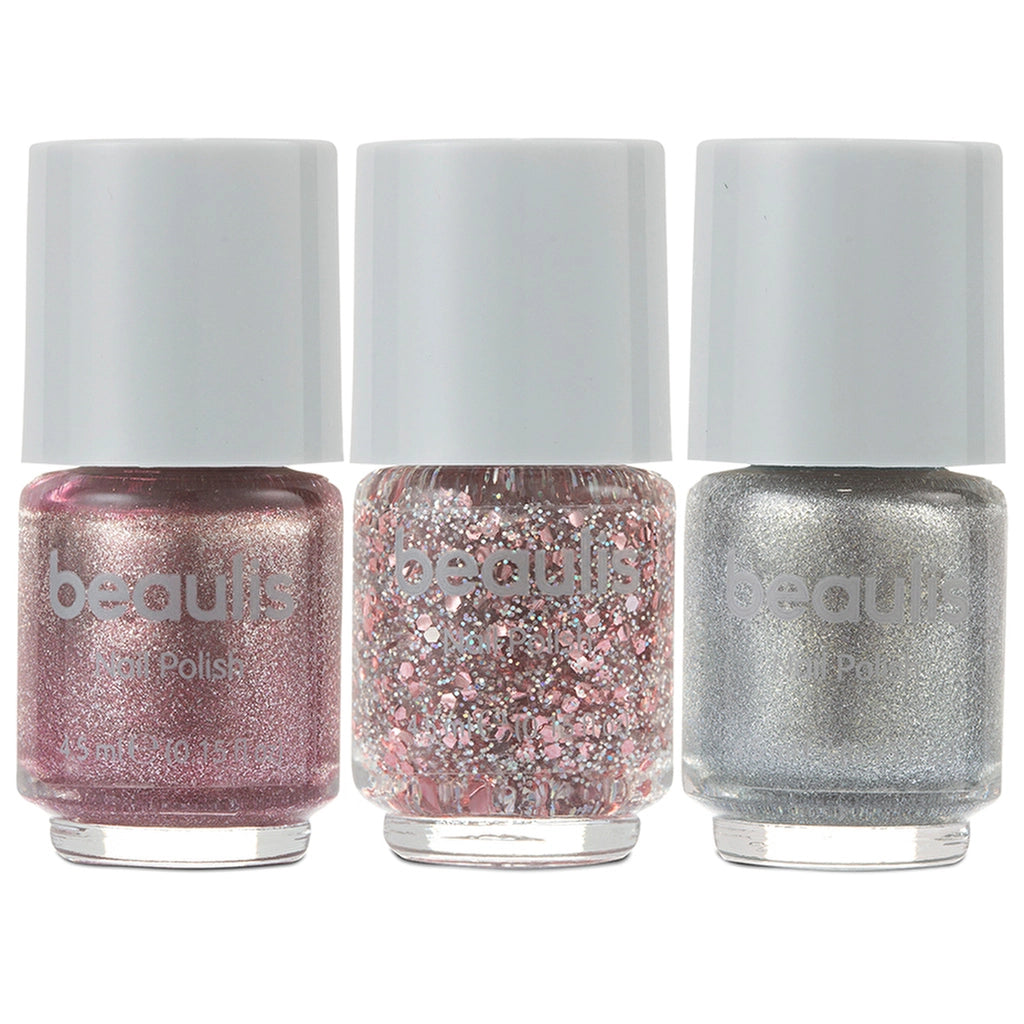 Beaulis 3-pack Nail Polish 80's Relax Coral Series