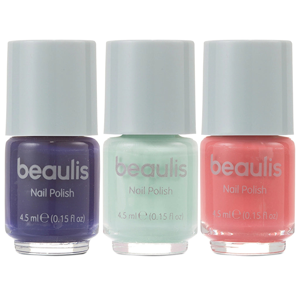 Beaulis 3-pack Nail Polish 80's Relax Coral Series