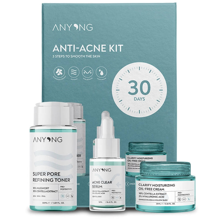 Anyong Anti-Acne Set (Toner 50 ml + Cream 20 ml + Serum 12 ml)