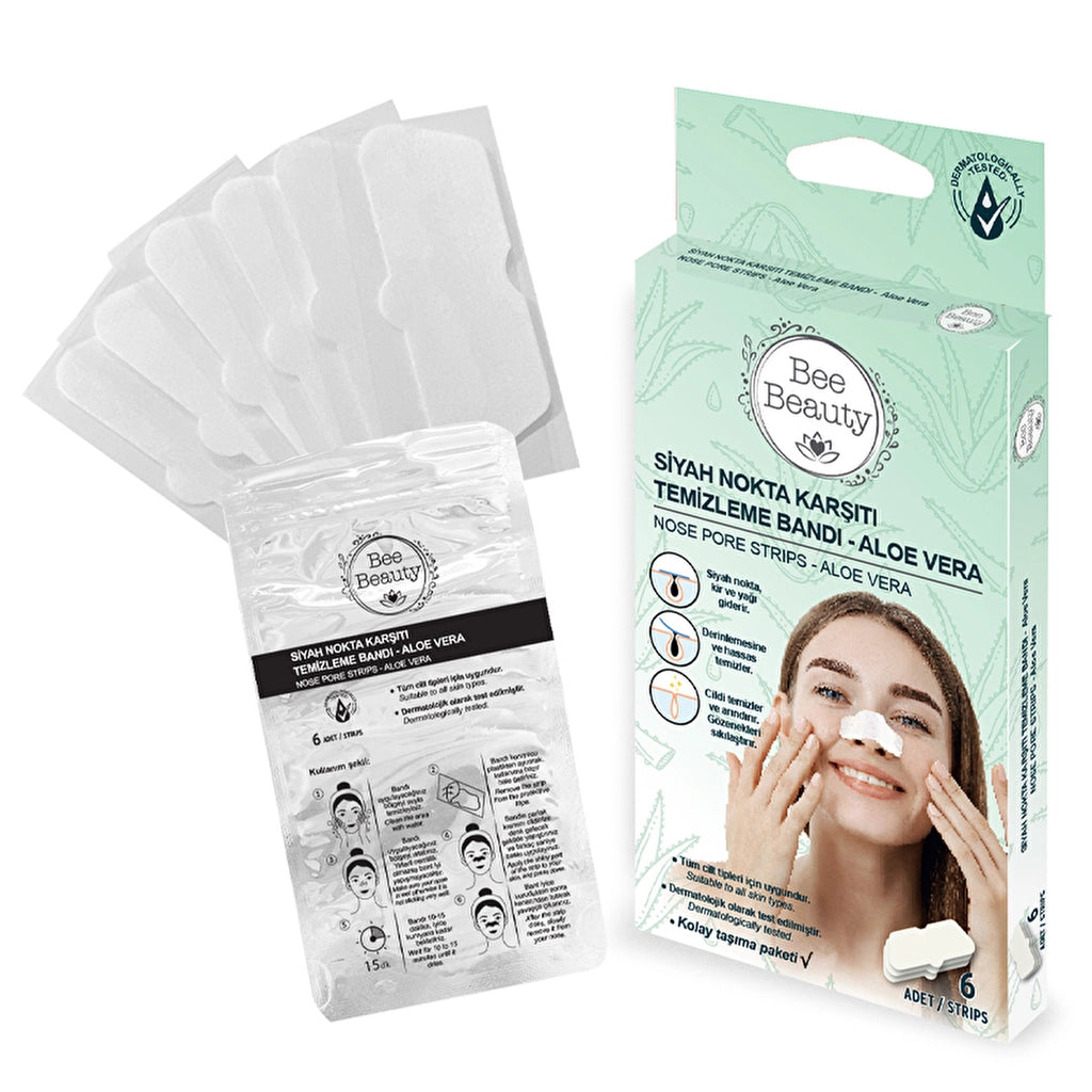 Bee Beauty Aloe Vera Blackhead Strips 6-Pack
