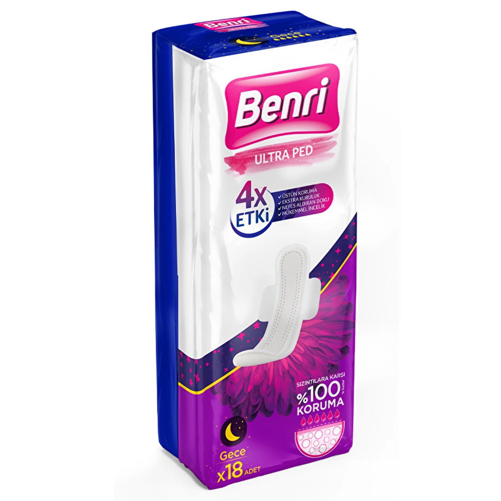 Benri Hygienic Pads Night Pack (18 pads)