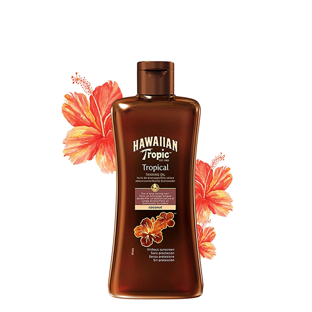 Hawaiian Tropic Tanning Oil Intensive Bronzing Oil, Factor-Free, 200 ml