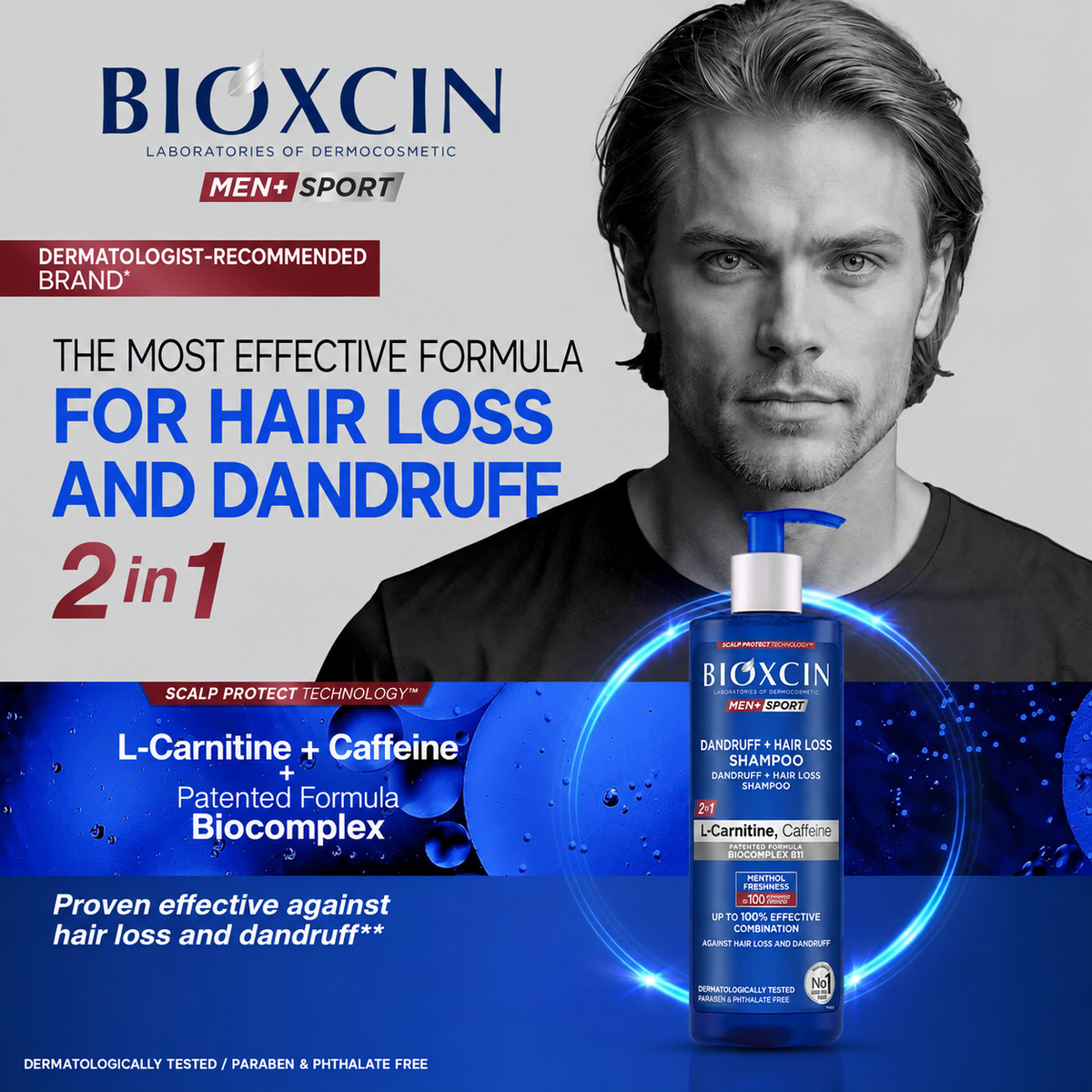 Bioxcin Anti-Dandruff and Anti-Hair Loss Shampoo 500 ml