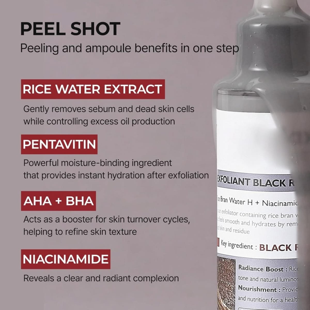 Dr.Melaxin - Peel Shot Exfoliating Black Rice Ampoule