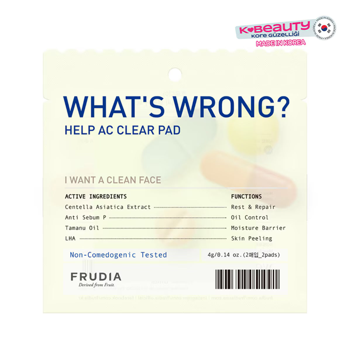 Frudia What's Wrong Ac Clear Purifying Pads 2 Pieces