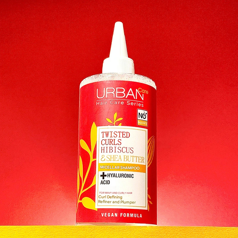 Urban Care Hibiscus & Shea Butter & Hyaluronic Acid Curl Defining & Purifying & Plumping Micellar Shampoo 340 ml