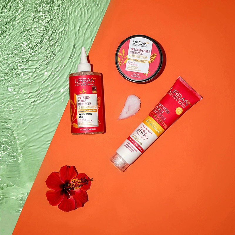 Urban Care Hibiscus & Shea Butter & Hyaluronic Acid Curl Defining & Purifying & Plumping Micellar Shampoo 340 ml