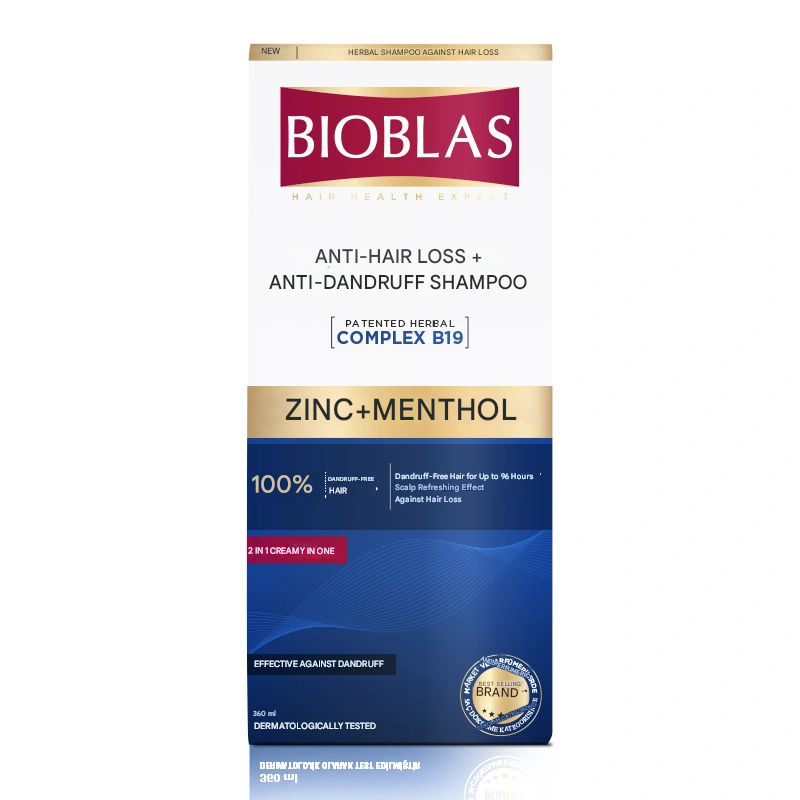 Bioblas Zinc + Menthol Anti-Hair Loss and Dandruff Shampoo 360 ml