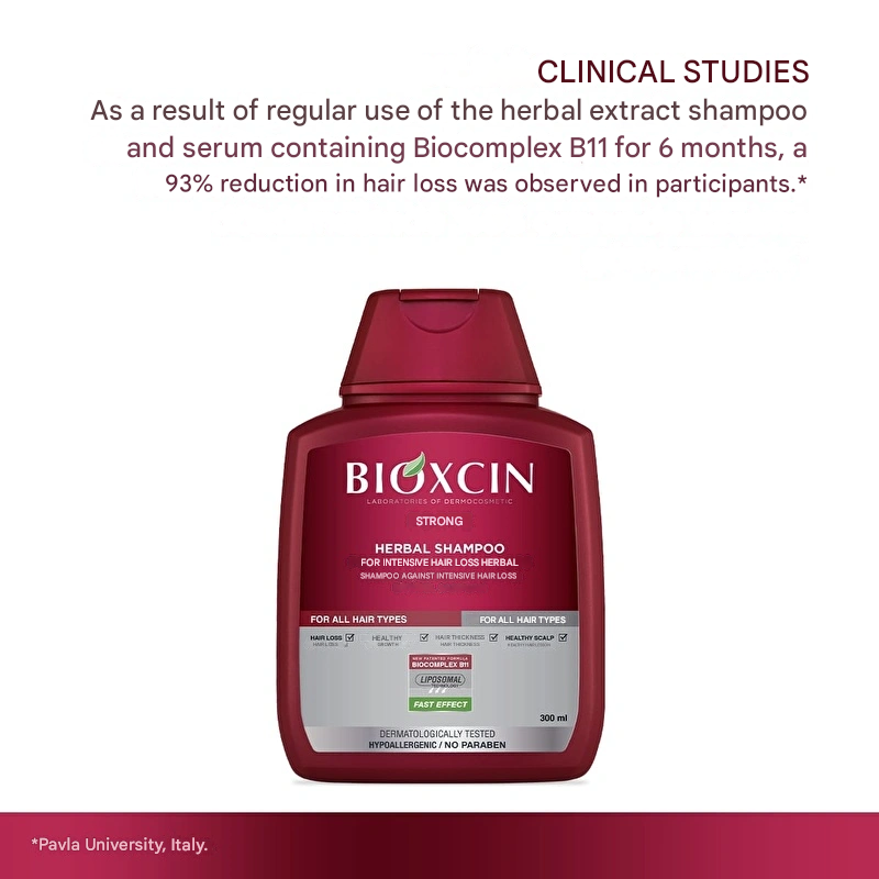 Bioxcin Forte Herbal Shampoo Against Hair Loss All Hair Types 300 ml