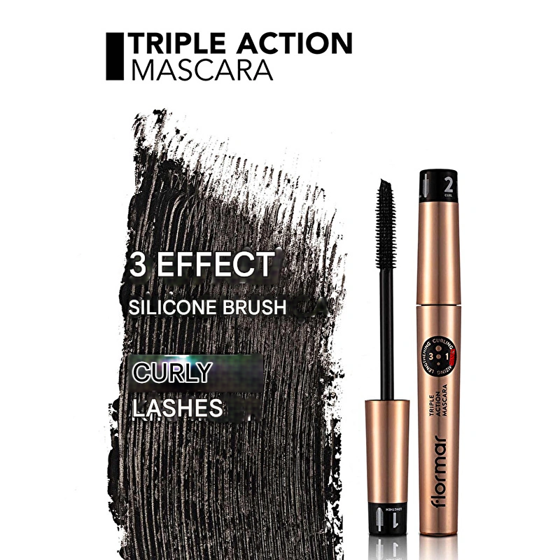 Flormar Triple Action 3 Stage Mascara 001 Triple Action Mascara