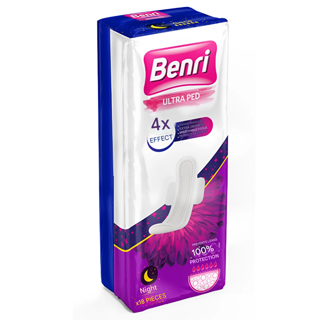 Benri Hygienic Pads Night Pack (18 pads)