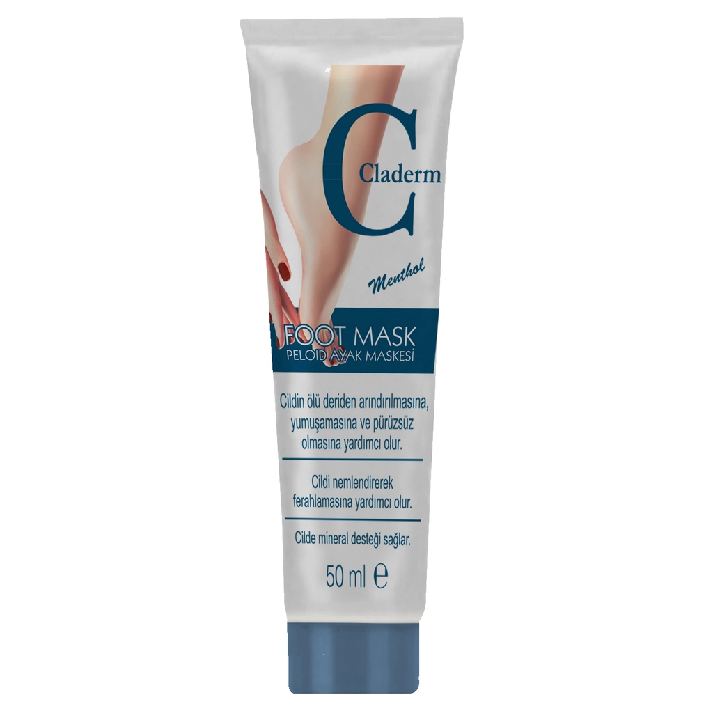 Claderm Menthol Tube Clay Foot Mask 50 ml