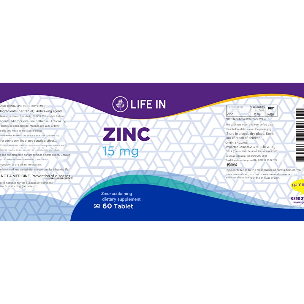 Life In Zinc Tablet