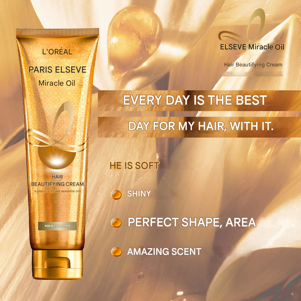 L'Oreal Paris Elseve Miracle Oil Hair Beautifying Cream 150 ml (All Hair Types)