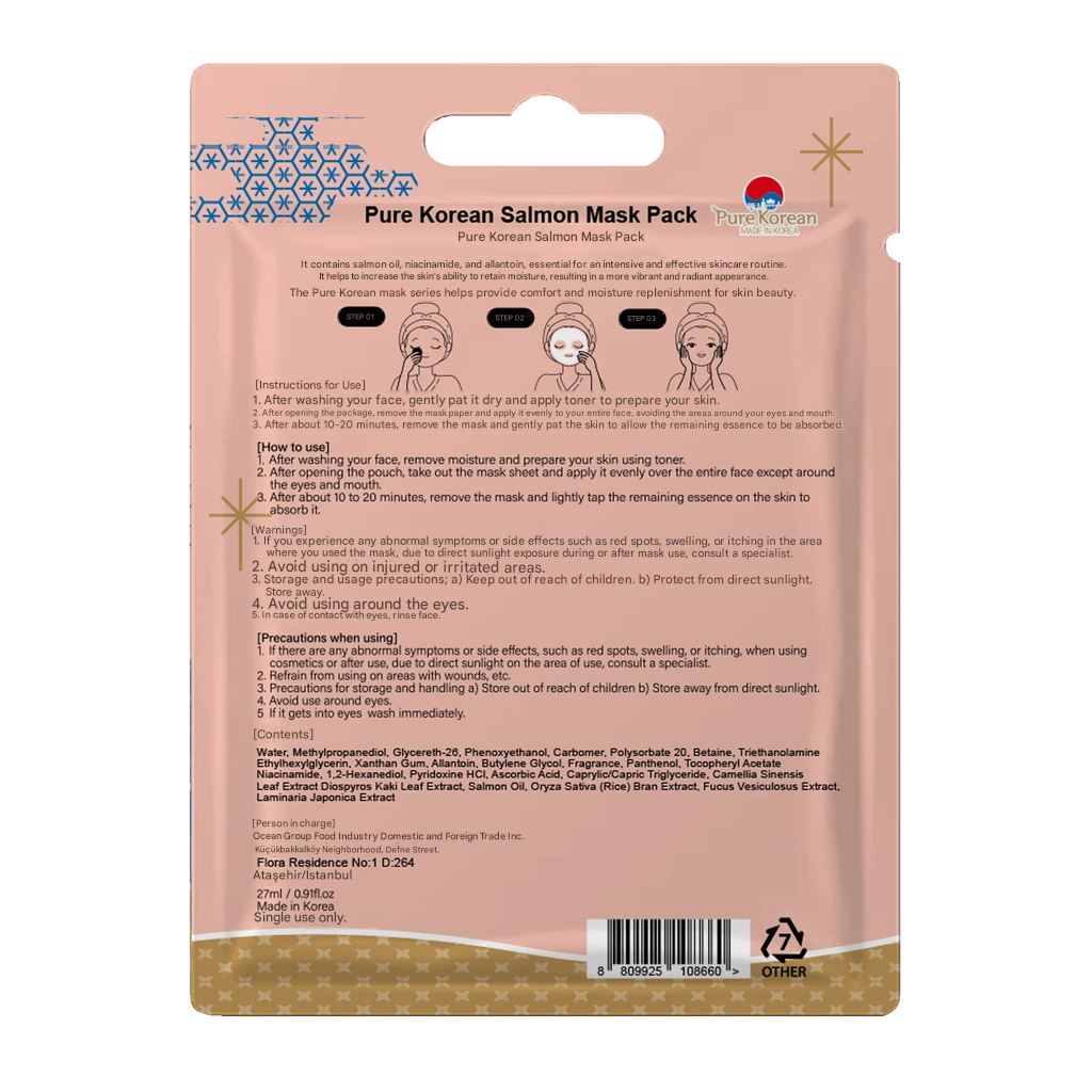 Pure Korean Salmon Facial Mask