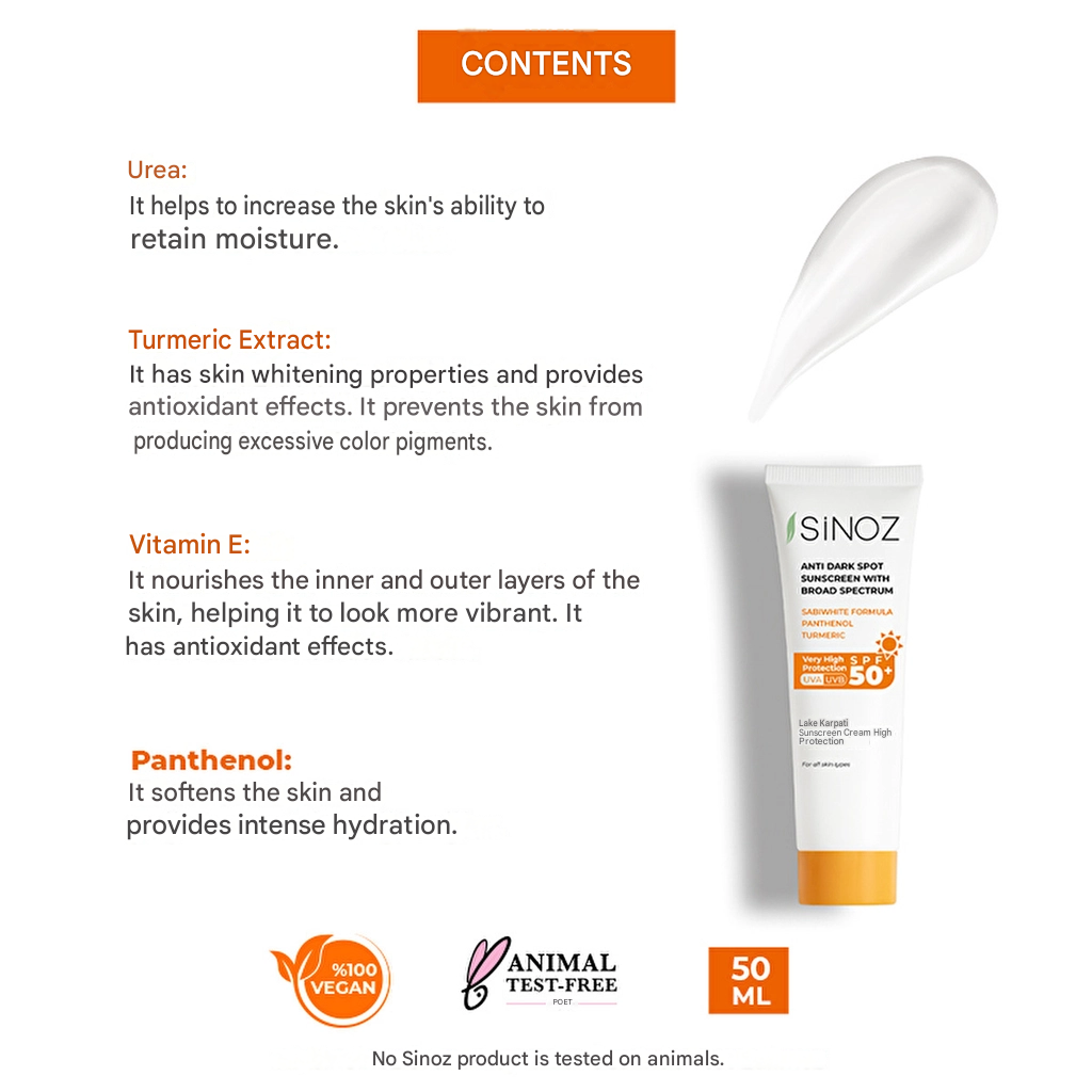 Sinoz SPF50+ Anti-Spot Facial Sunscreen 50 ml
