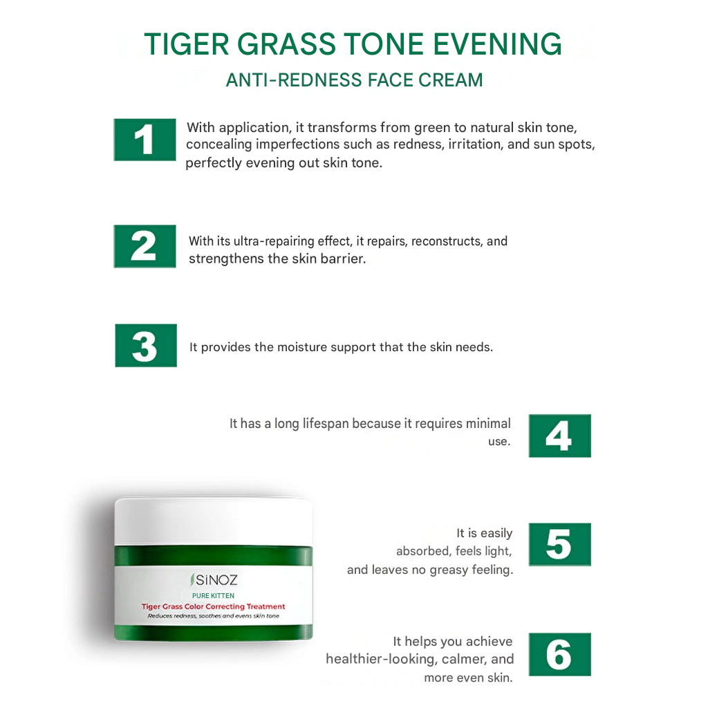 Sinoz Pure Cica Tiger Grass Face Cream 15 ml