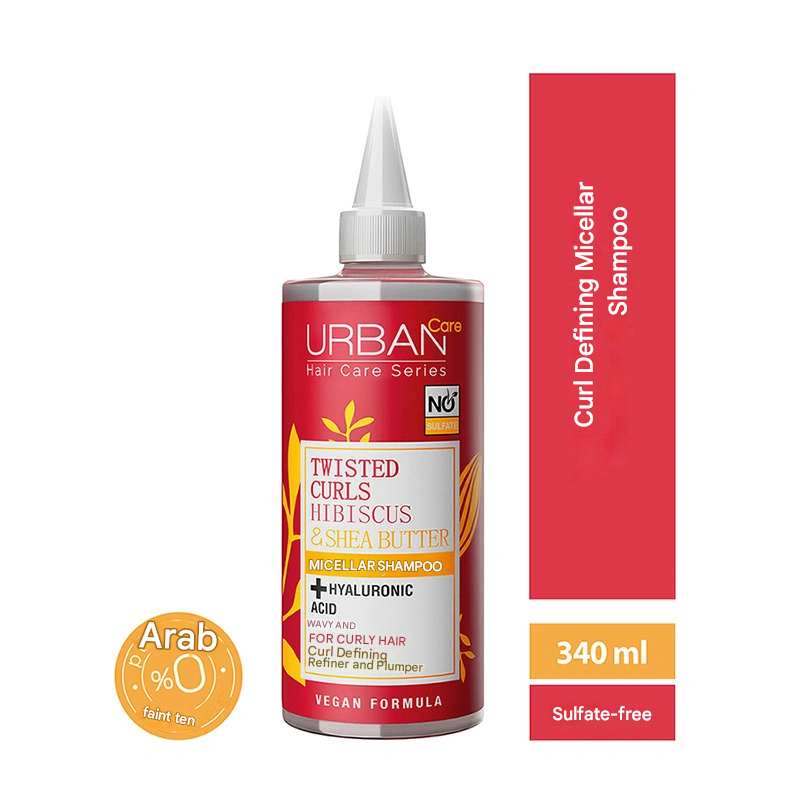 Urban Care Hibiscus & Shea Butter & Hyaluronic Acid Curl Defining & Purifying & Plumping Micellar Shampoo 340 ml