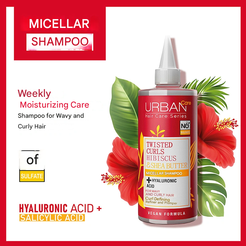 Urban Care Hibiscus & Shea Butter & Hyaluronic Acid Curl Defining & Purifying & Plumping Micellar Shampoo 340 ml