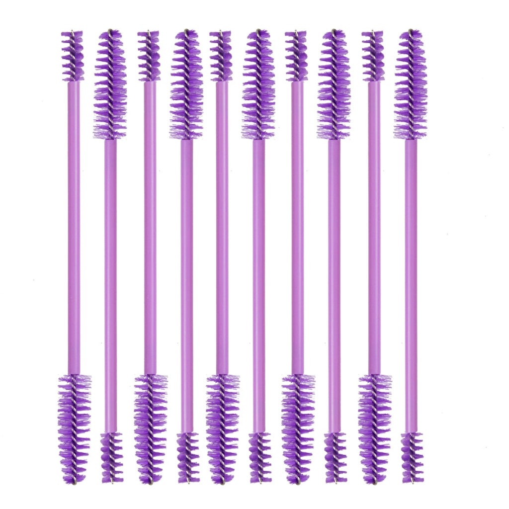 Nascita 10-Piece Purple Eyebrow and Mascara Brush Set
