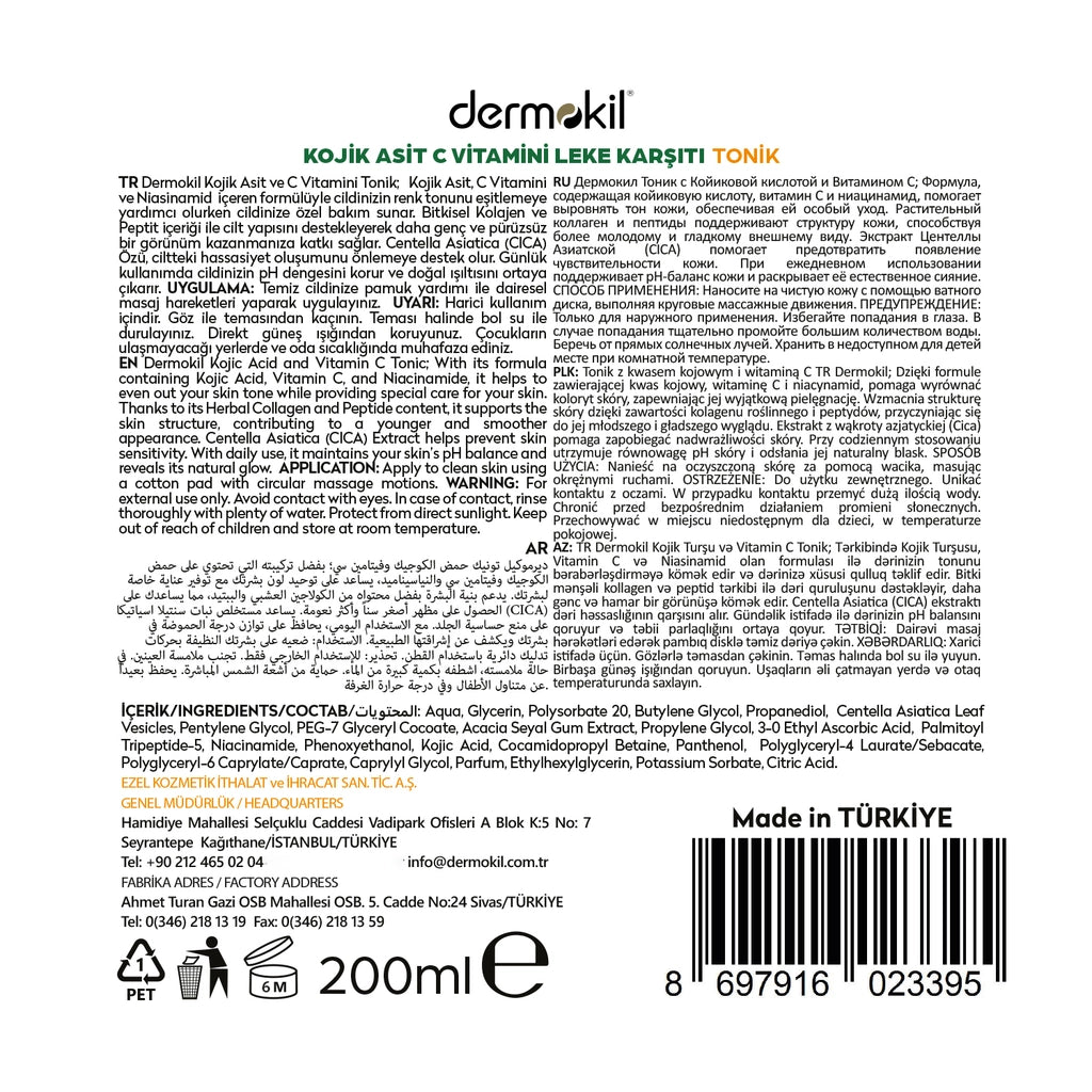 Dermokil Kojic Acid Vitamin C Anti-Spot Toner 200 ml