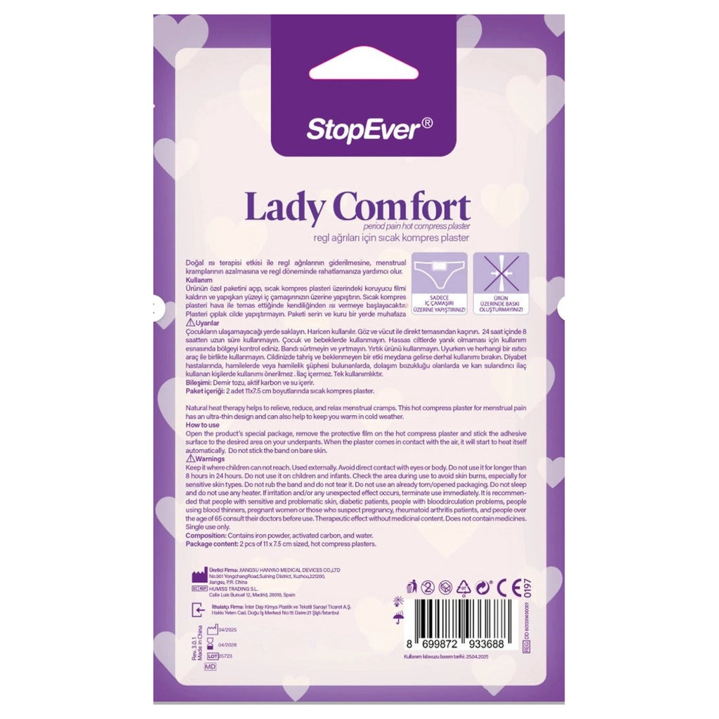 STOPEVER - Lady Comfort Warm Compress Plaster for Menstrual Pain (2-pack)