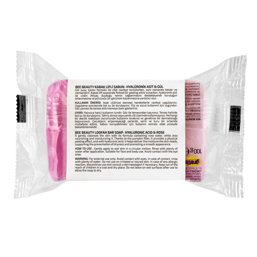 Bee Beauty Loofah Soap with Hyaluronic Acid & Rose 100 gr