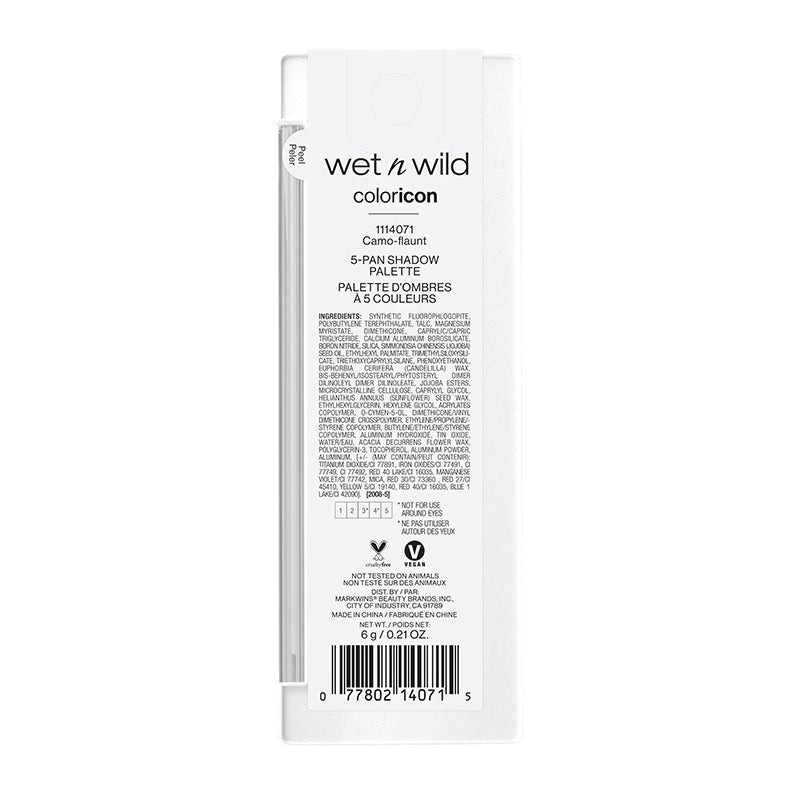 wet n wild Color Icon 5-pack Eyeshadow Palette Camo-Flaunt