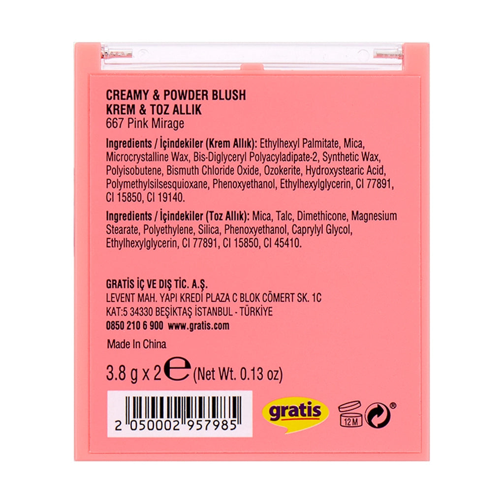 Beaulis Vibe It Cream & Powder Blush