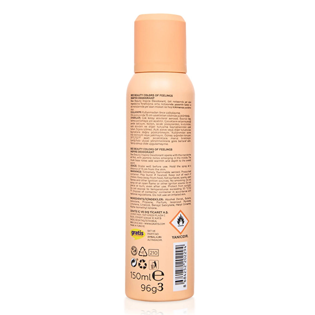 Bee Beauty Colors of Feelings Women's Deodorant Spray 150 ml