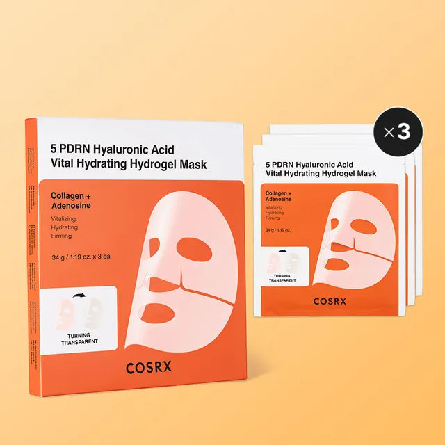 COSRX - 5 PDRN Hyaluronic Acid Vital Hydrating Hydrogel Mask Set