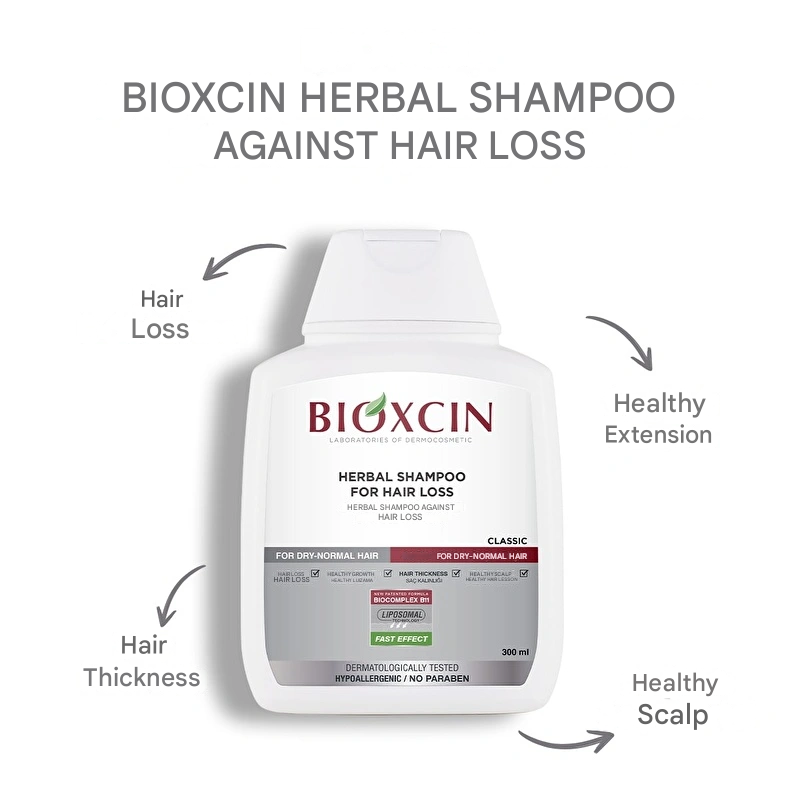 Bioxcin Anti Hair Loss Herbal Classic Shampoo Oily Hair 300 ml