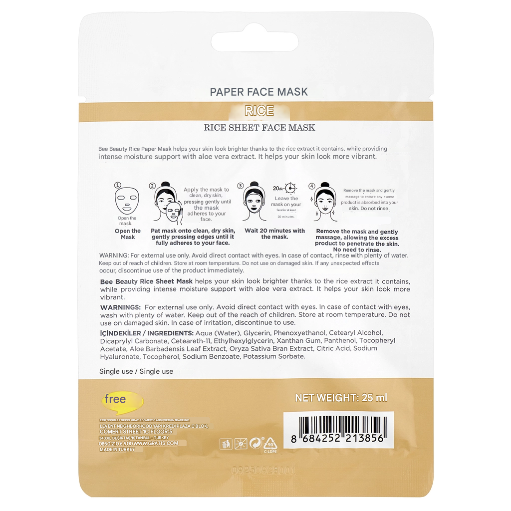 Bee Beauty Rice Face Mask 25 ml