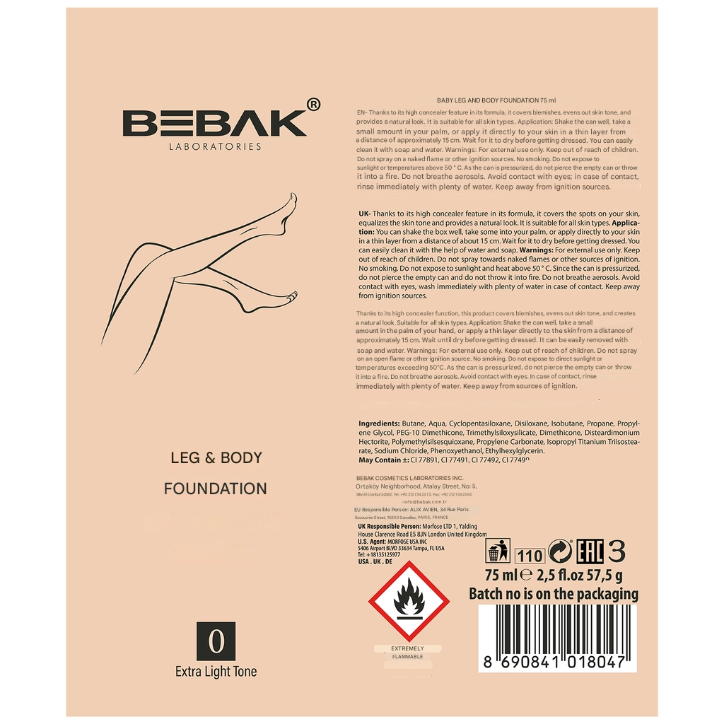 Bebak Leg Foundation Number 0 75 ml