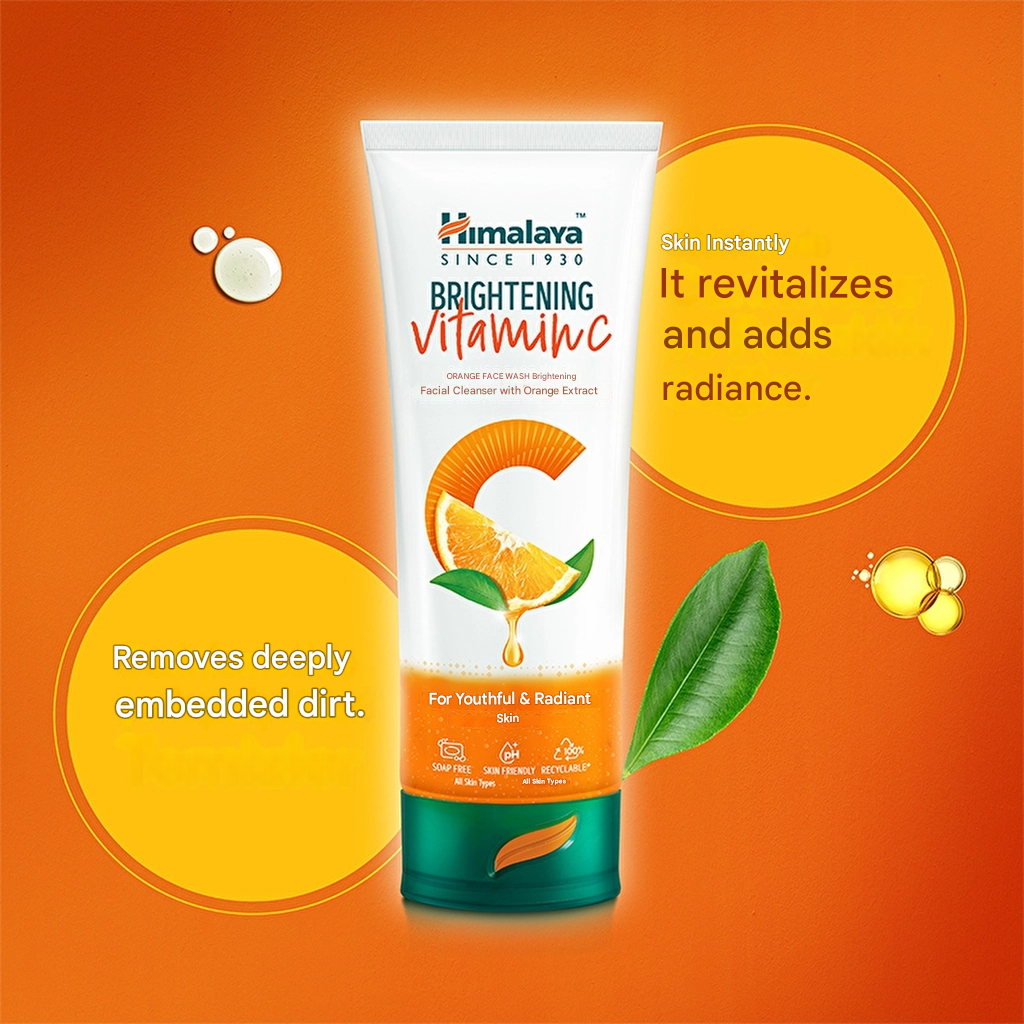 HIMALAYA - Brightening Vitamin C Orange Extract Facial Cleanser 100 ml