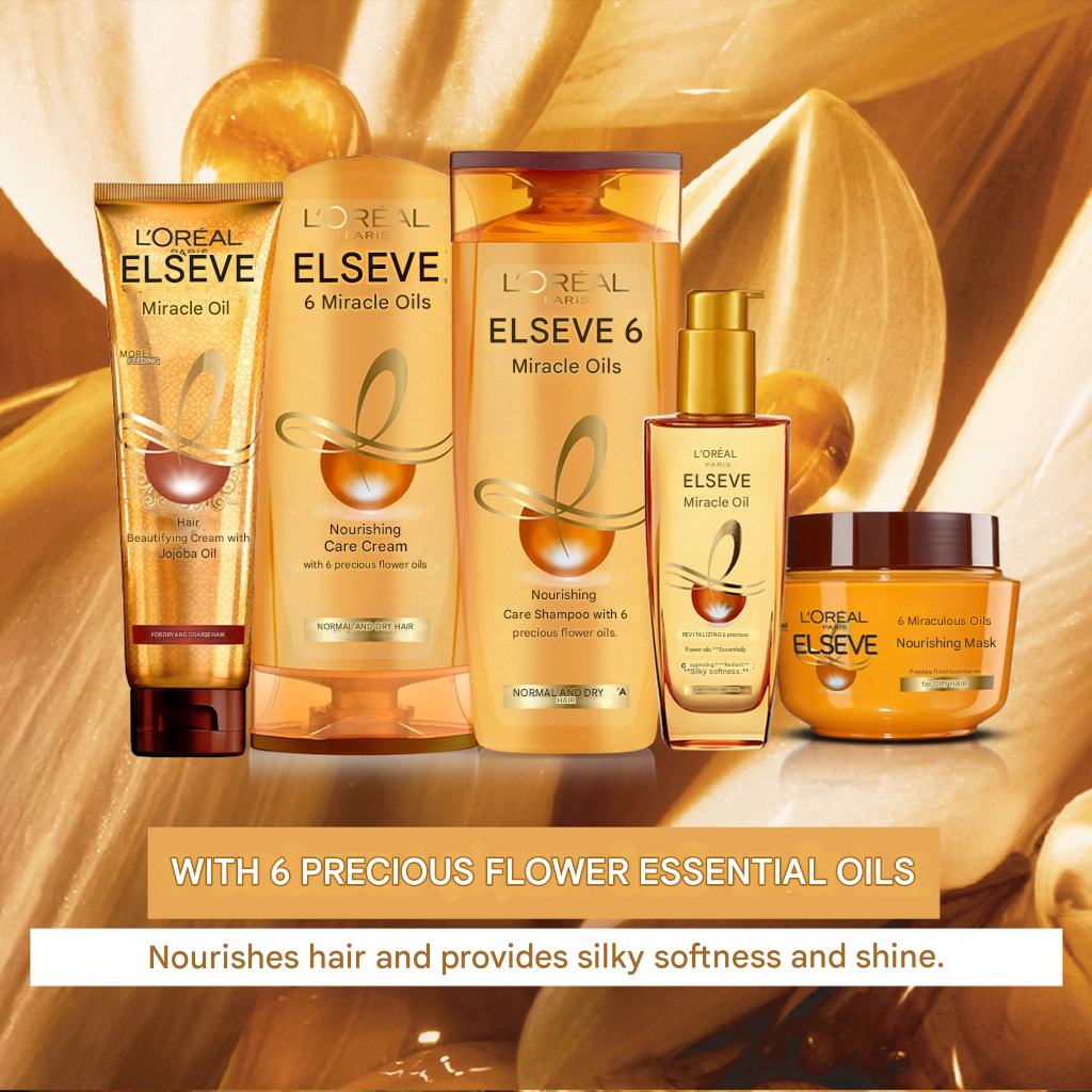 L'Oreal Paris Elseve Miracle Oil Hair Beautifying Cream 150 ml (All Hair Types)