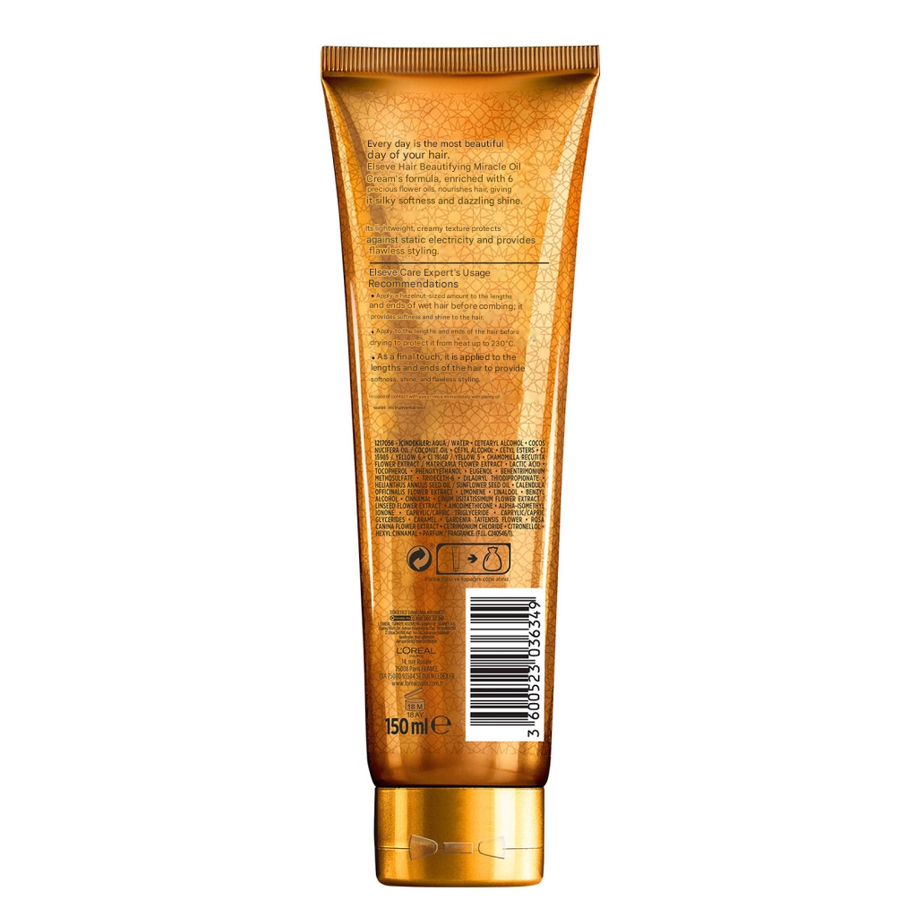 L'Oreal Paris Elseve Miracle Oil Hair Beautifying Cream 150 ml (All Hair Types)