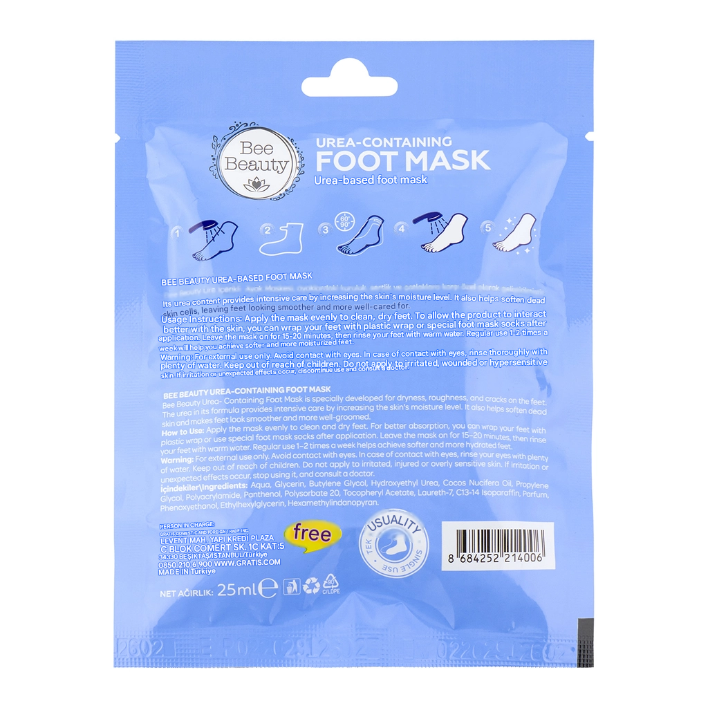 Bee Beauty Urea-Containing Foot Care Mask 25 ml