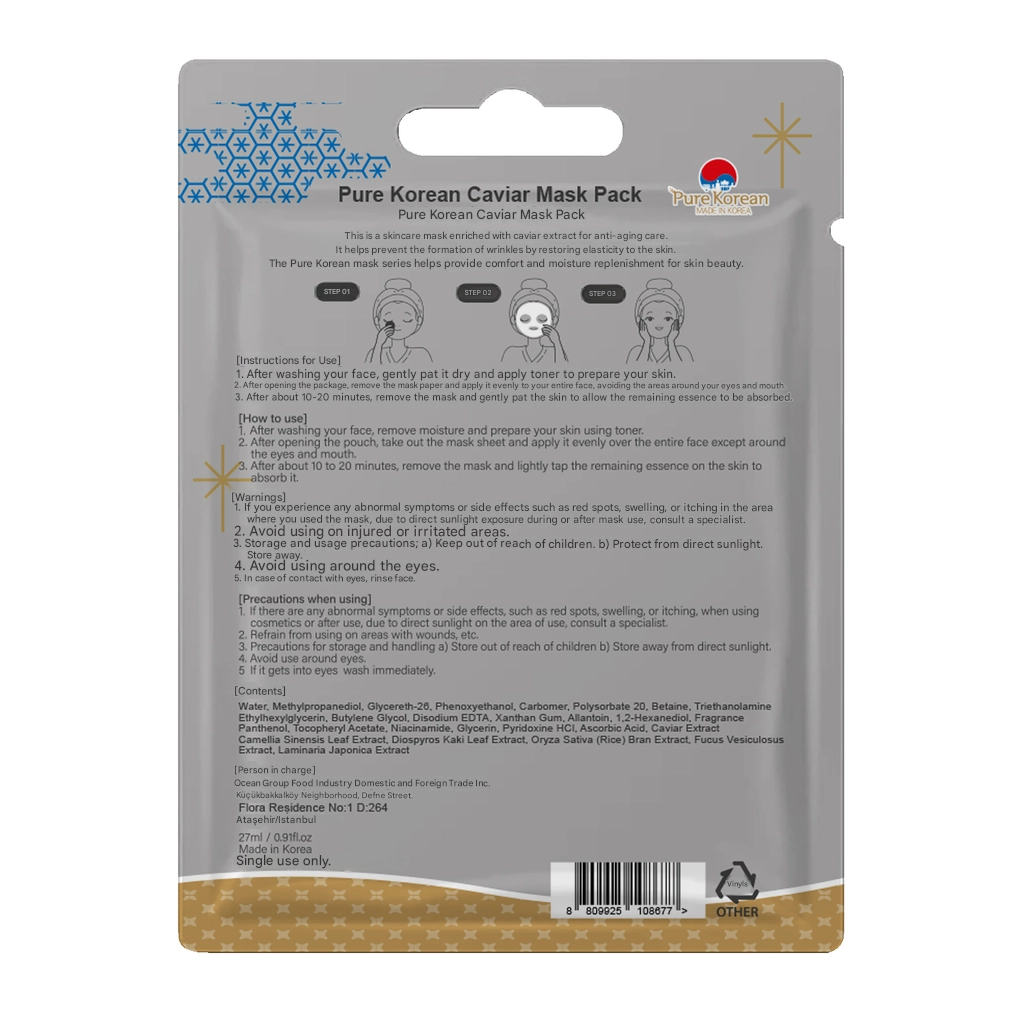Pure Korean Caviar Facial Mask