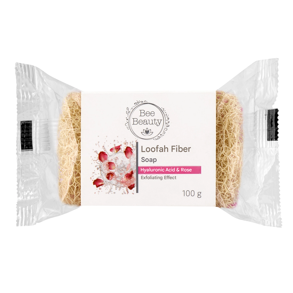 Bee Beauty Loofah Soap with Hyaluronic Acid & Rose 100 gr