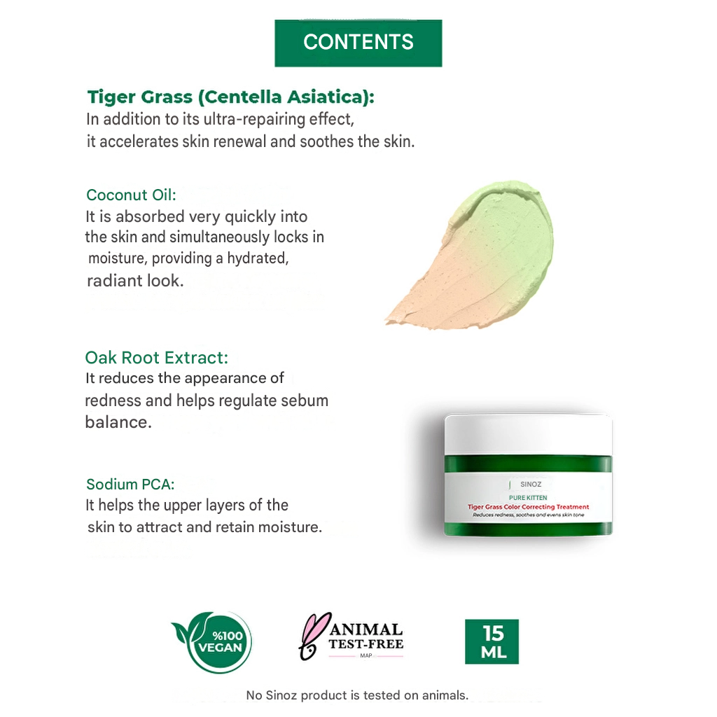Sinoz Pure Cica Tiger Grass Face Cream 15 ml