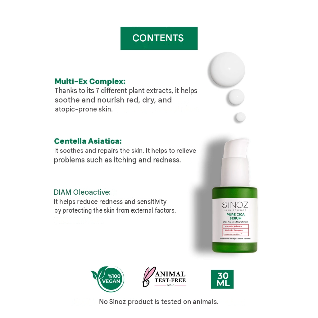 Sinoz Pure Cica Ultra Repairing and Nourishing Care Serum 30 ml