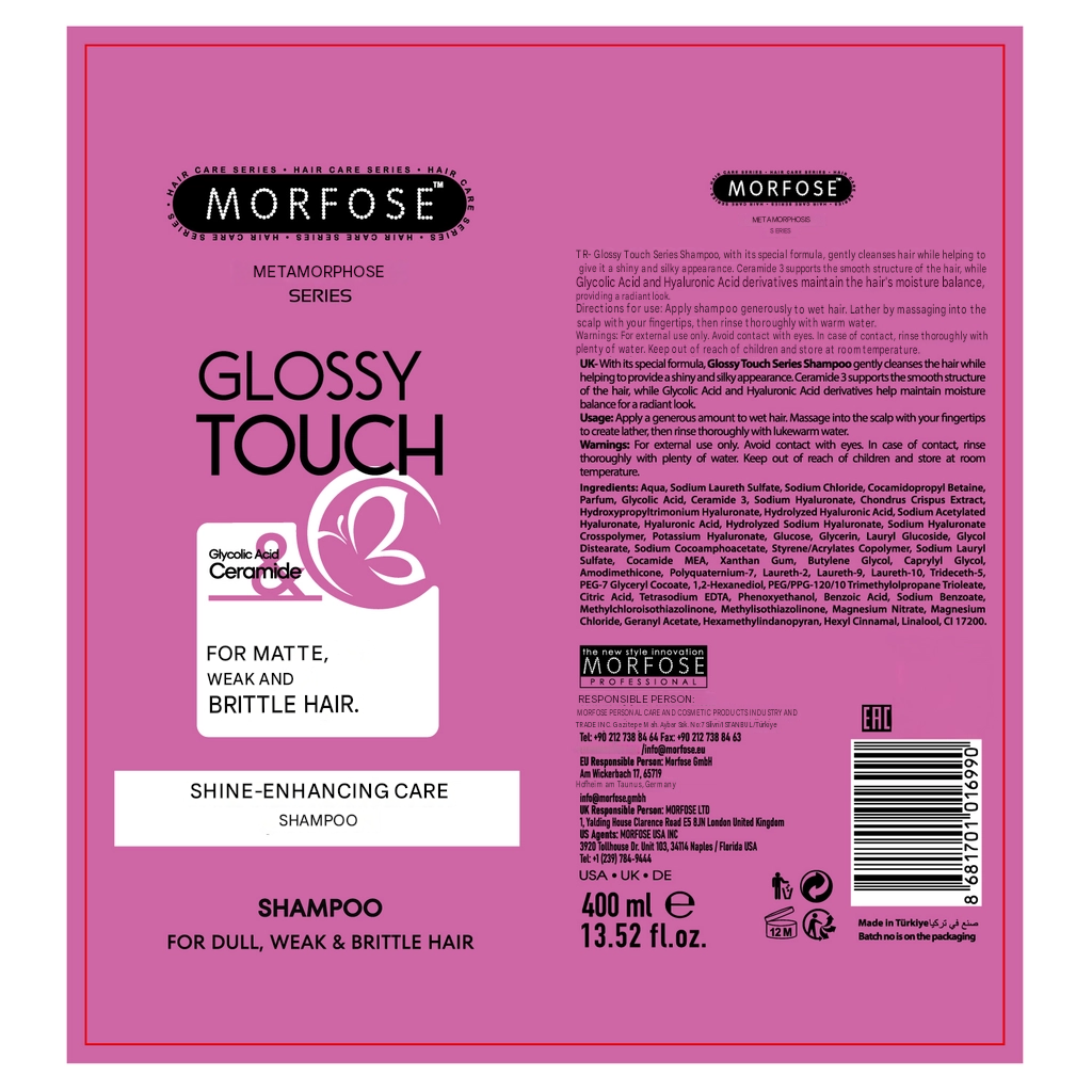 METAMORFOSE - Glossy Touch Shine Enhancing Care Shampoo 400 ml
