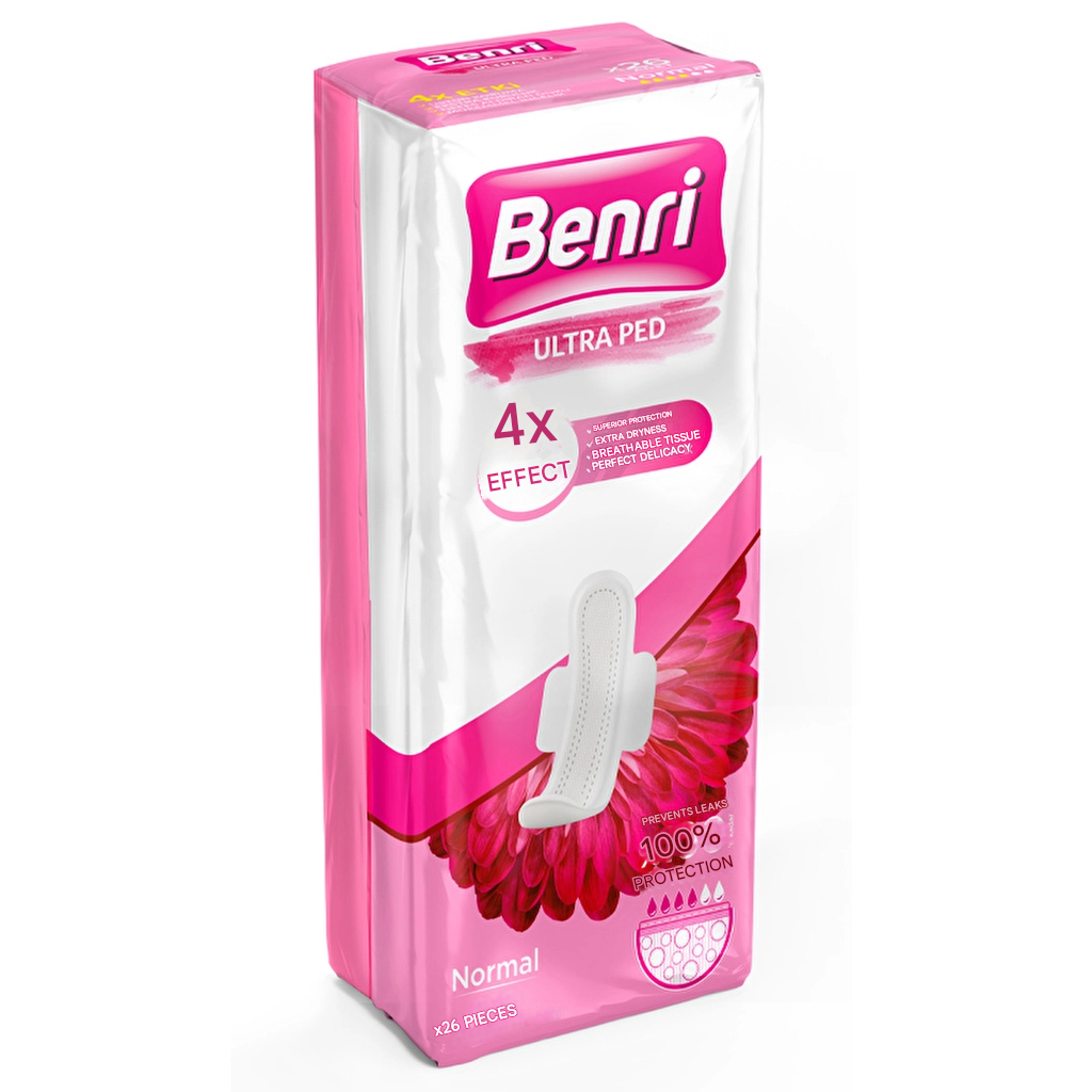 Benri Sanitary Pads Normal Pack of 26