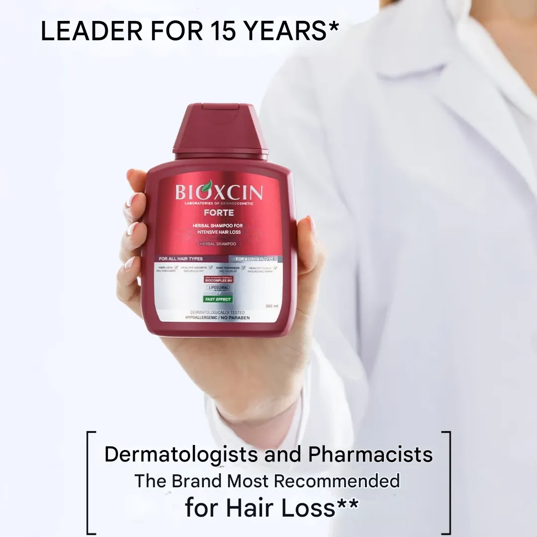 Bioxcin Forte Herbal Shampoo Against Hair Loss All Hair Types 300 ml
