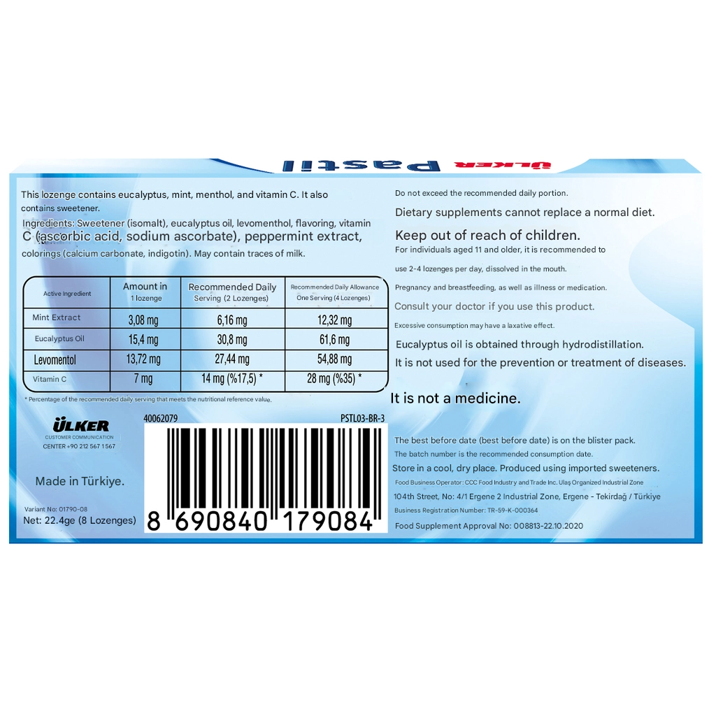 Ülker - Pastilles Propolis 8 Pieces