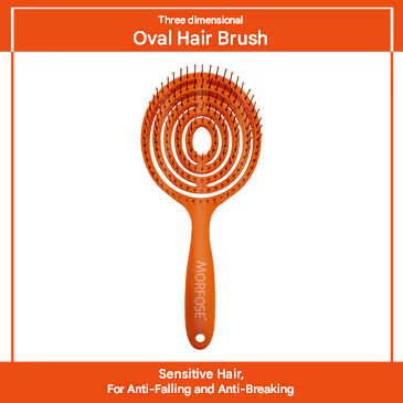 Morfose Oval Hair Comb Orange