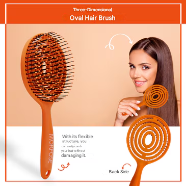 Morfose Oval Hair Comb Orange